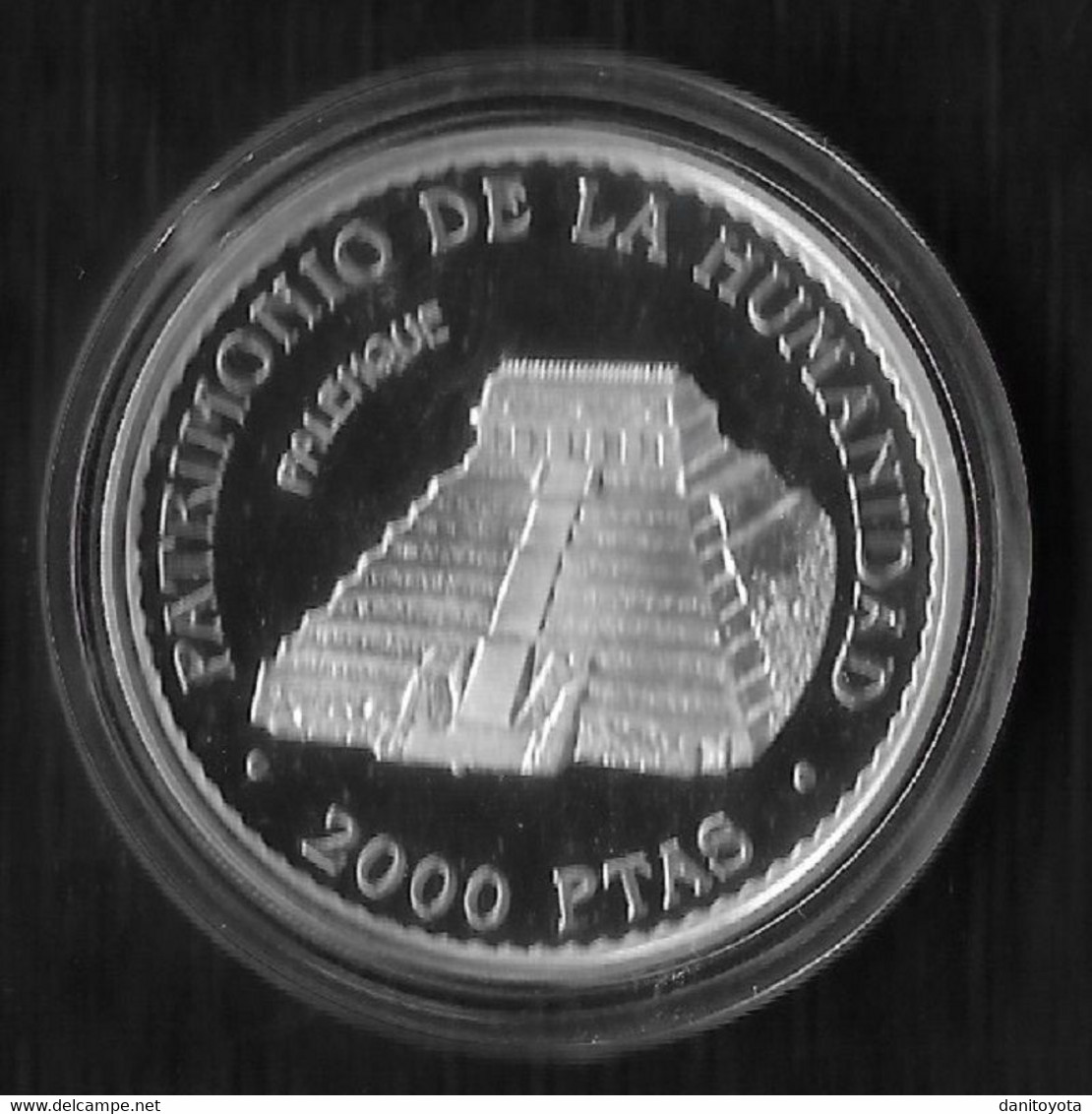 ESPAÑA. AÑO 1996. 2000 PTAS PLATA PATRIMONIO DE LA HUMANIDAD " PALENQUE" -  Colecciones