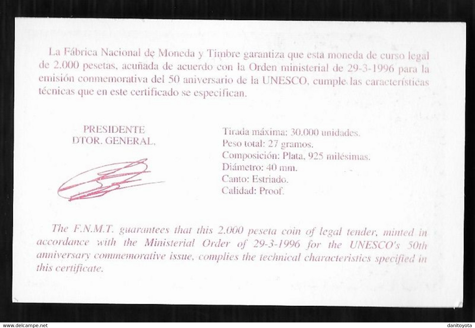 ESPAÑA. AÑO 1996. 2000 PTAS PLATA PATRIMONIO DE LA HUMANIDAD " PALENQUE" -  Verzamelingen