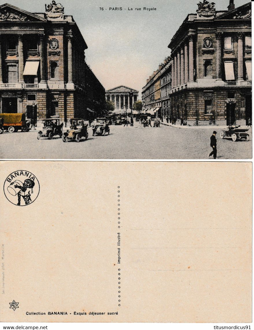 CPA De Paris N°76 - La Rue Royale - Collection Banania - - Werbepostkarten