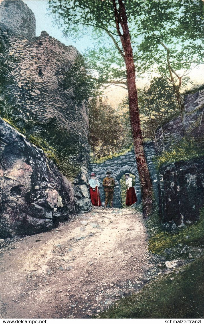 Photochromie AK Riesengebirge Im Herbst Burg Kynast Höllengrund Chojnik Hermsdorf Hirschberg Leipelt Warmbrunn 3353 - Schlesien