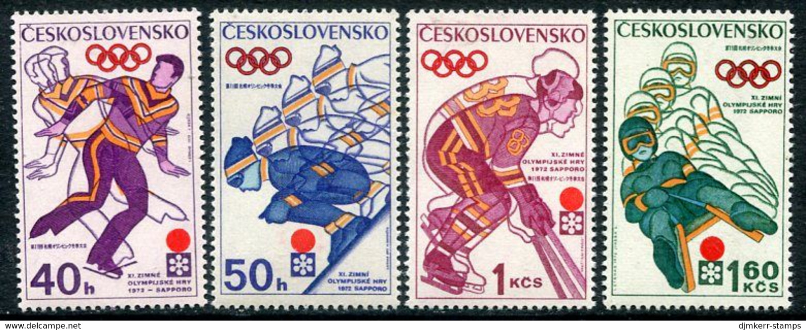 CZECHOSLOVAKIA 1972 Winter Olympic Games, Sapporo MNH / **  Michel 2050-53 - Ongebruikt