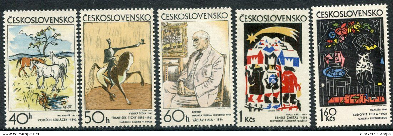 CZECHOSLOVAKIA 1972 Graphic Art MNH / **  Michel 2060-64 - Ongebruikt