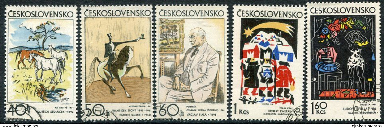 CZECHOSLOVAKIA 1972 Graphic Art Used  Michel 2060-64 - Gebraucht