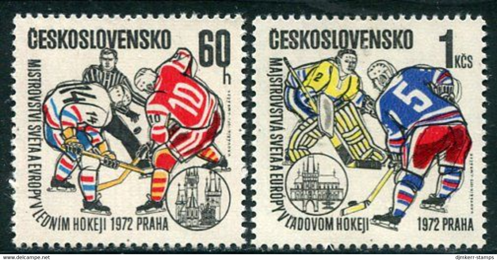 CZECHOSLOVAKIA 1972 Ice Hockey Championships MNH / **  Michel 2065-66 - Neufs