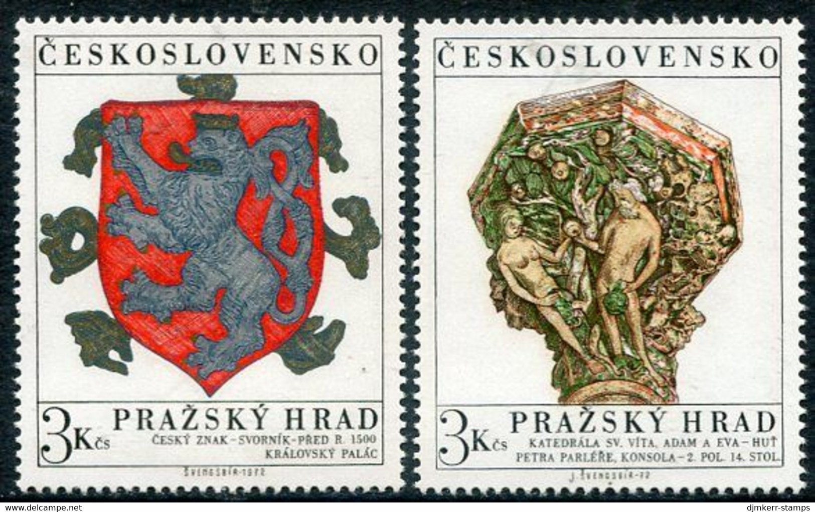 CZECHOSLOVAKIA 1972 Prague Castle MNH / **  Michel 2071-72 - Nuovi