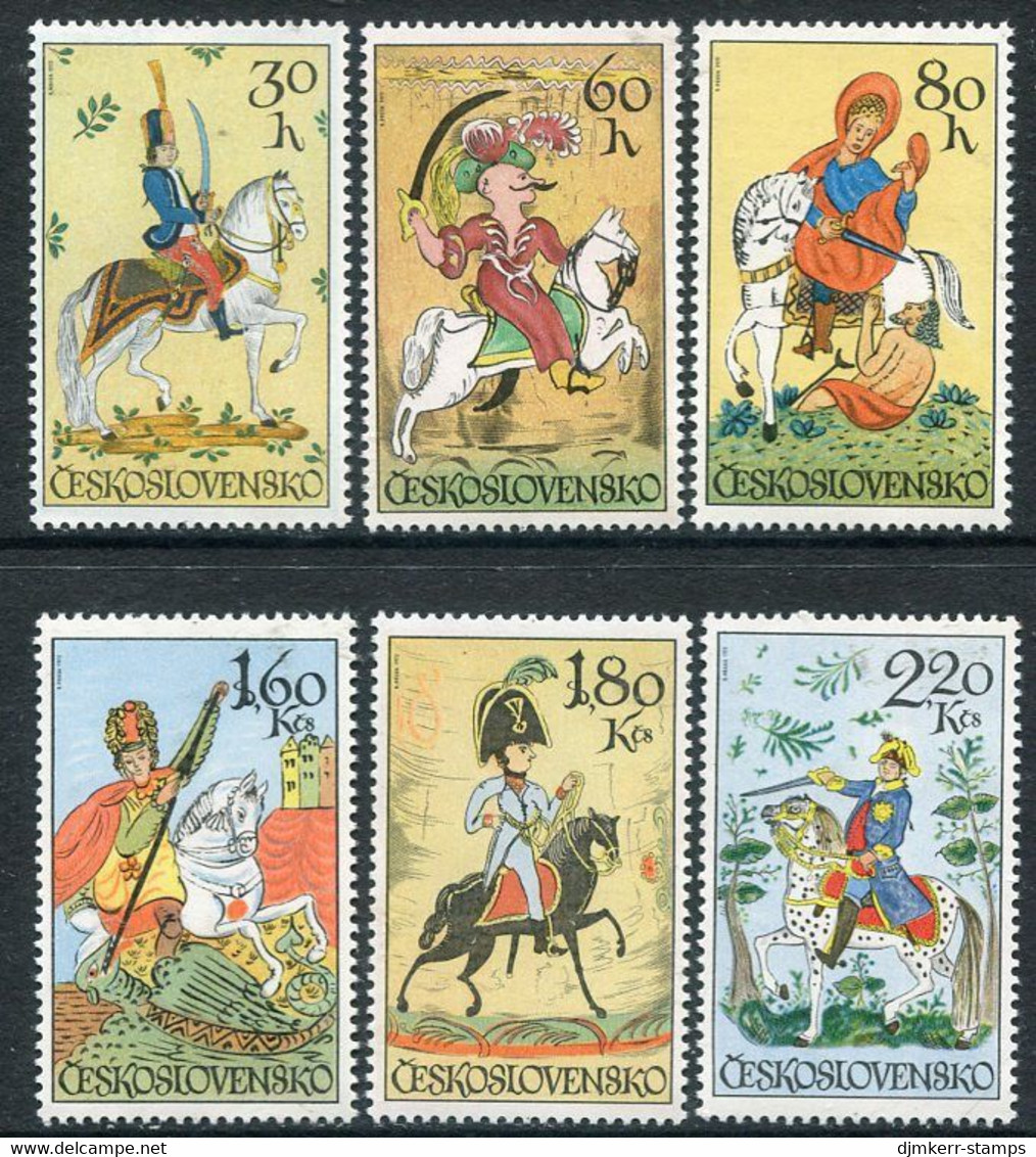 CZECHOSLOVAKIA 1972 Equestrian Paintings MNH / **  Michel 2097-102 - Nuovi