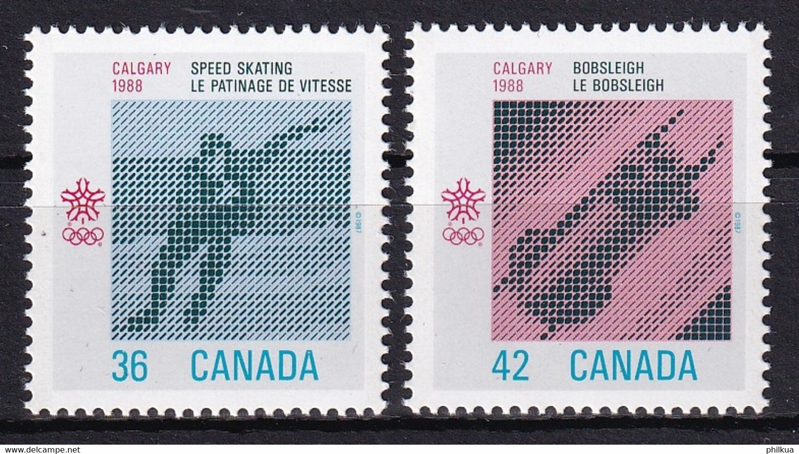 MiNr. 1031 - 1032  Kanada (Dominion)1987, 3. April. Olympische Winterspiele 1988, Calgary (III) - Postfrisch/**/MNH - Ongebruikt