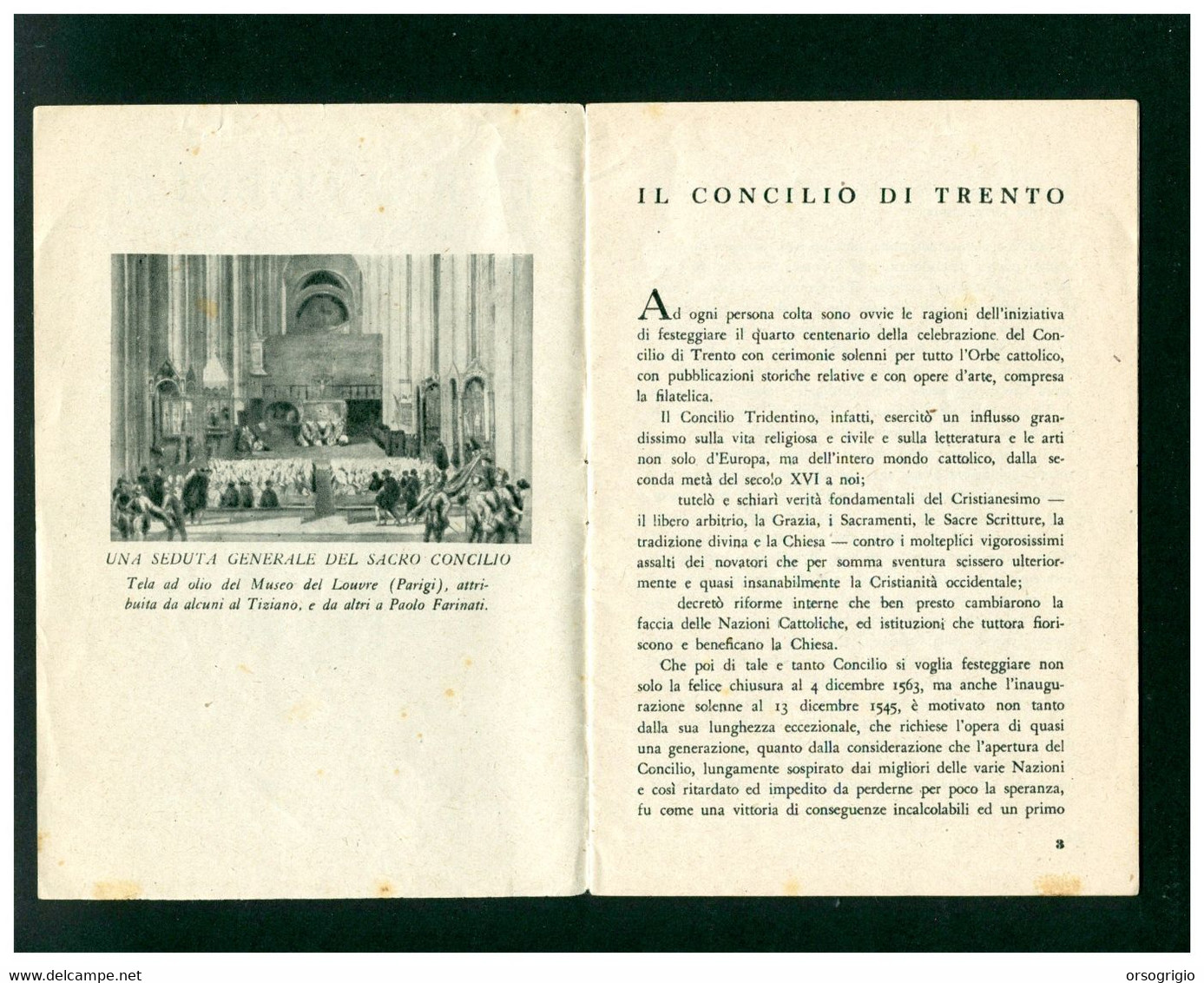 VATICANO - Libretto Dei FRANCOBOLLI EMESSI IN RICORDO DELLA APERTURA SACRO CONCILIO DI TRENTO 1945 - Abarten