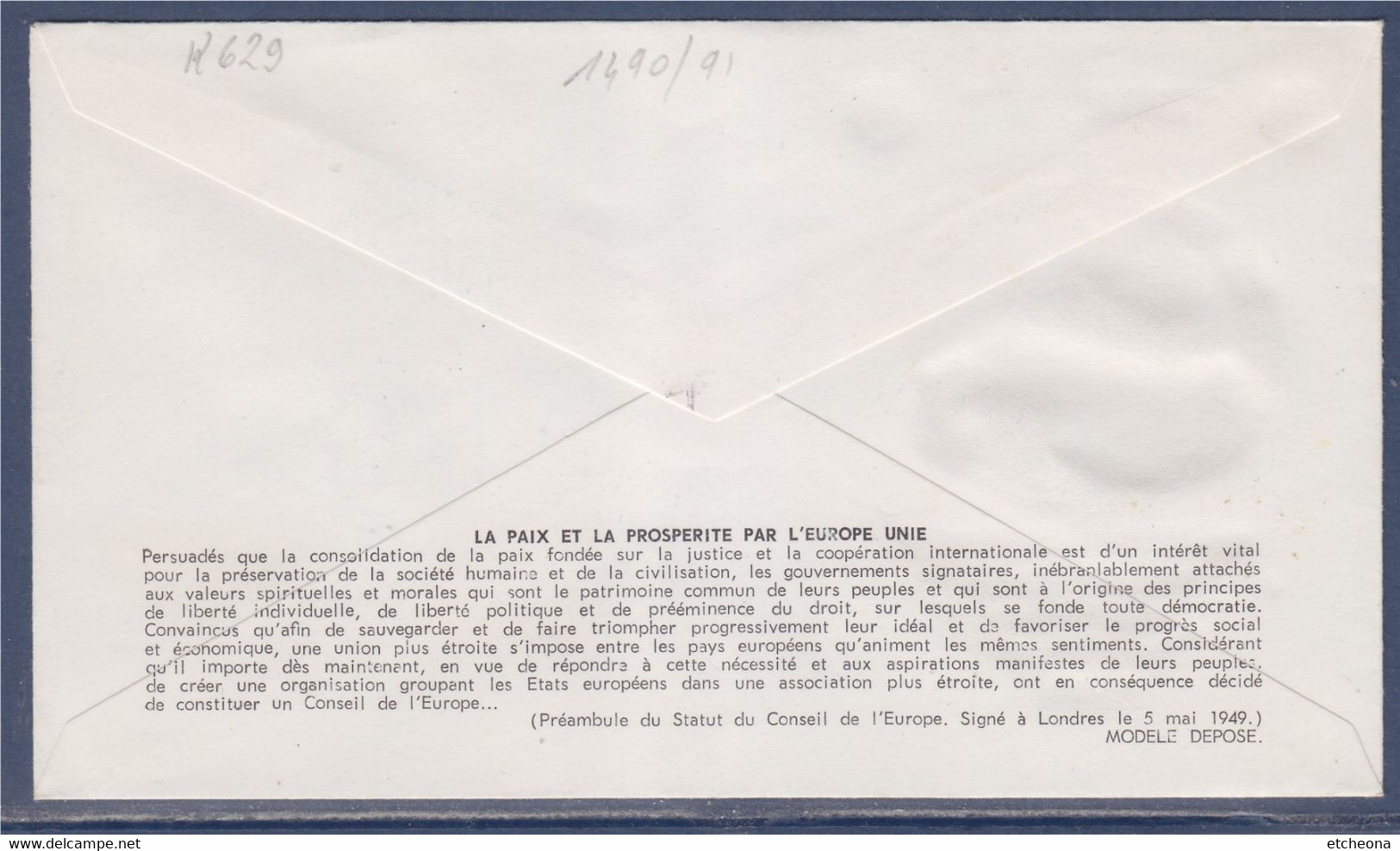 Enveloppe 1er Jour Europa France N°1490 & 1491 Paris 24.9.66 - 1966