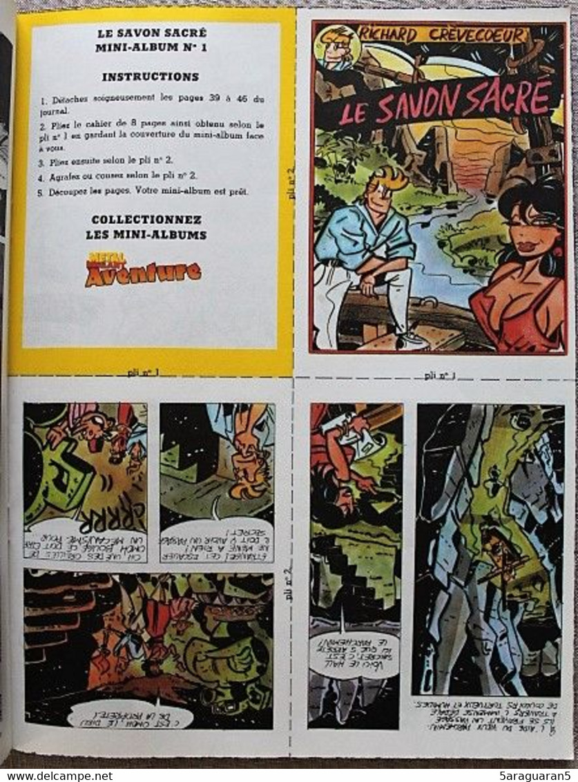 MAGAZINE BD METAL HURLANT AVENTURE - 3 - Janvier 1984 - Avec Mini Album - Métal Hurlant