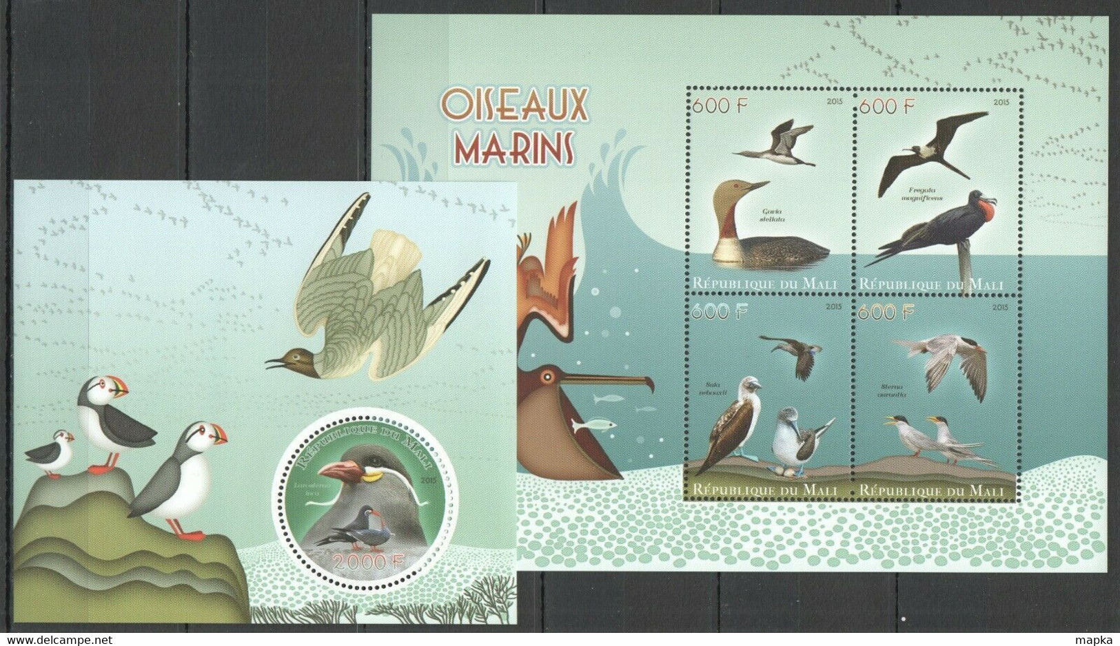 PE349 2015 BIRDS WATER SEA FAUNA KB+BL MNH - Albatro & Uccelli Marini