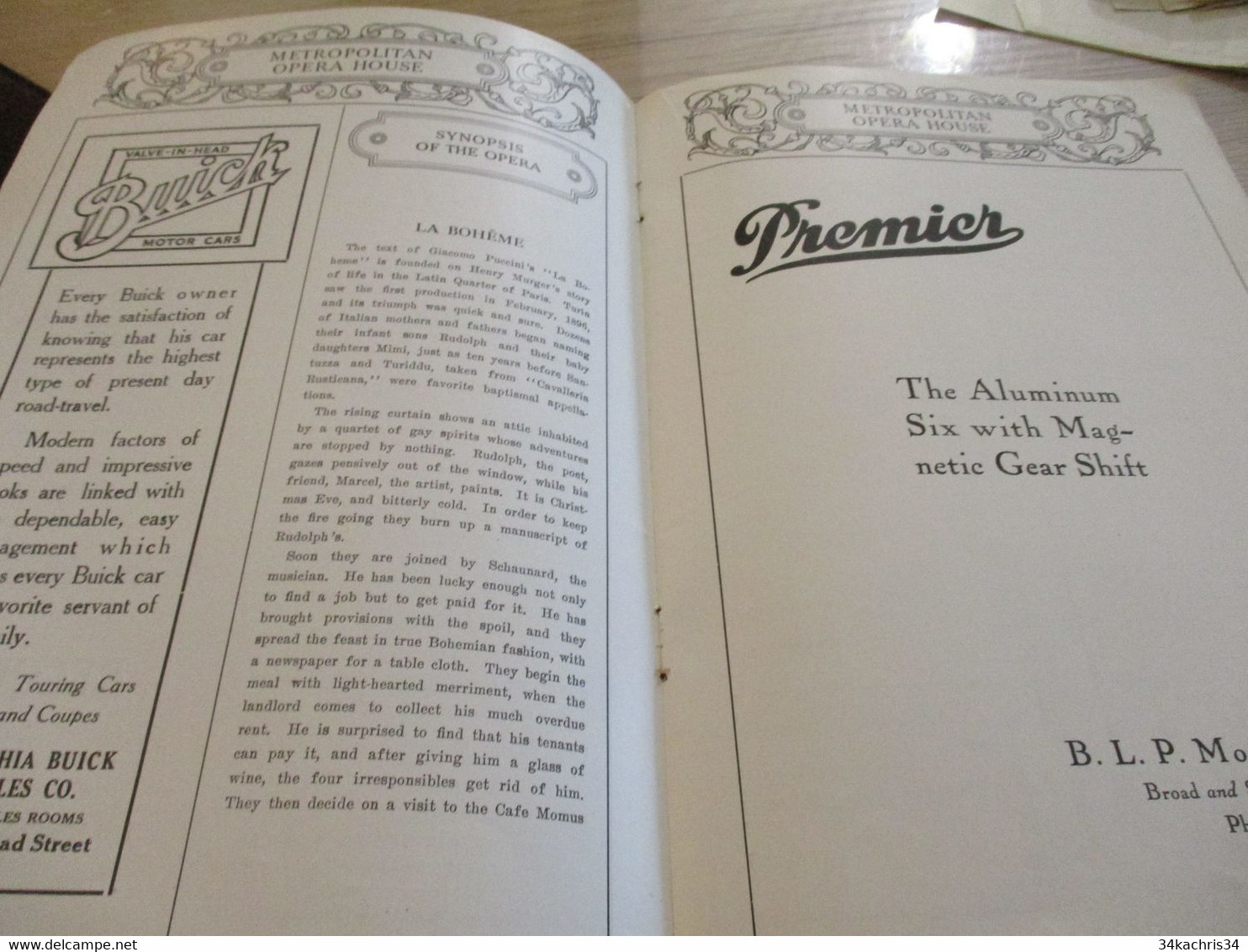 Catalogue Pub Publicité 1919/1920 Metropolitan opéra House en anglais nombreuses pub et illustrations