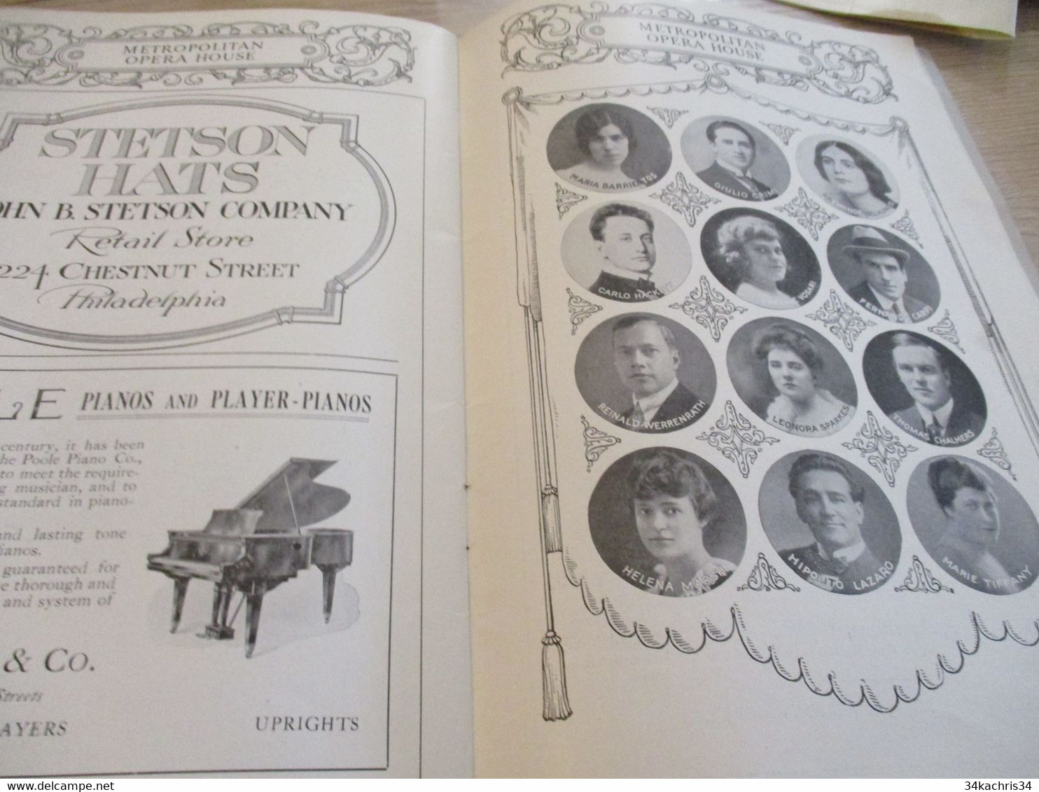 Catalogue Pub Publicité 1919/1920 Metropolitan opéra House en anglais nombreuses pub et illustrations