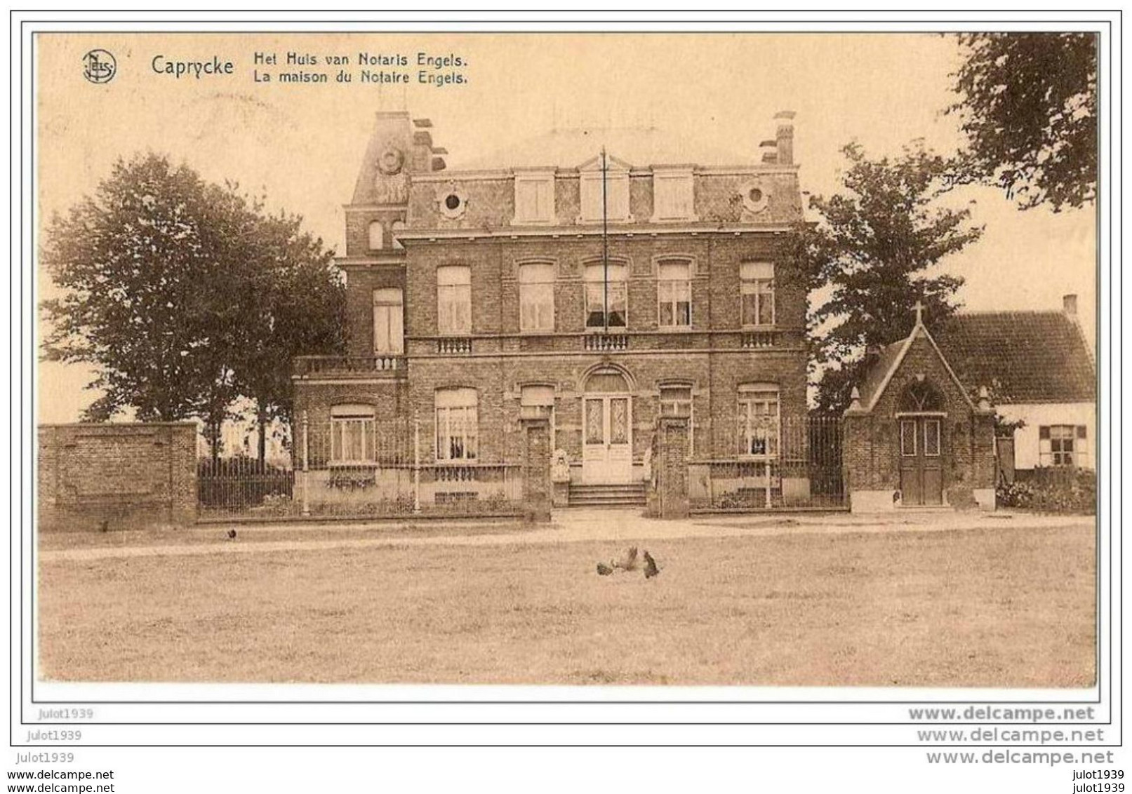 KAPRIJKE ..-- La Maison Du Notaire ENGELS . 1923 Vers SAINT - SERVAIS ( Melle E. ANCIAUX ) . Voir Verso . - Kaprijke