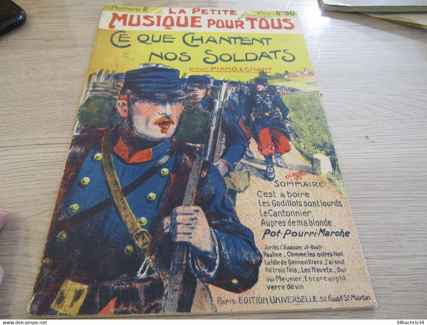 Partition Illustrée Ce Que Chantent Nos Soldats Militaire Guerre - Song Books