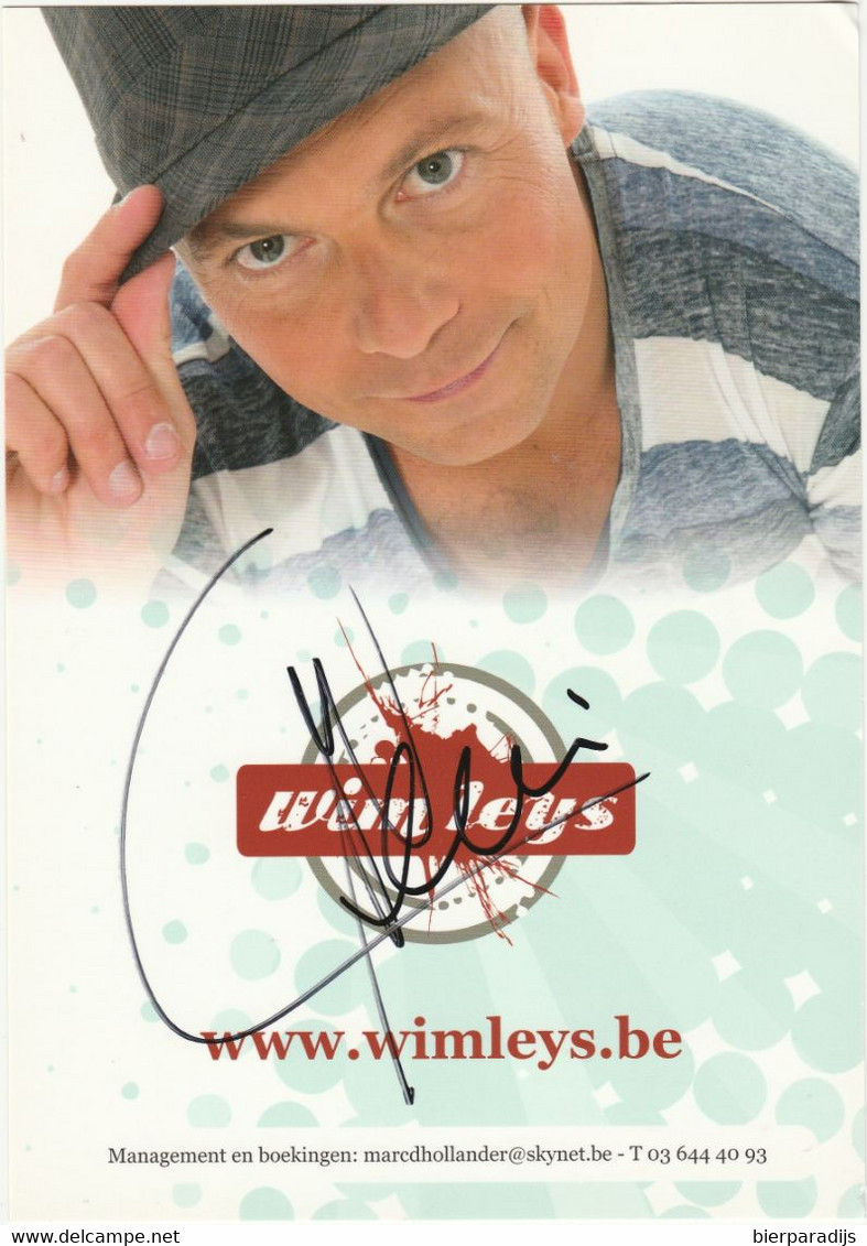 Wim  Leys -    Met  Handtekening  Groot Formaat - Autogramme