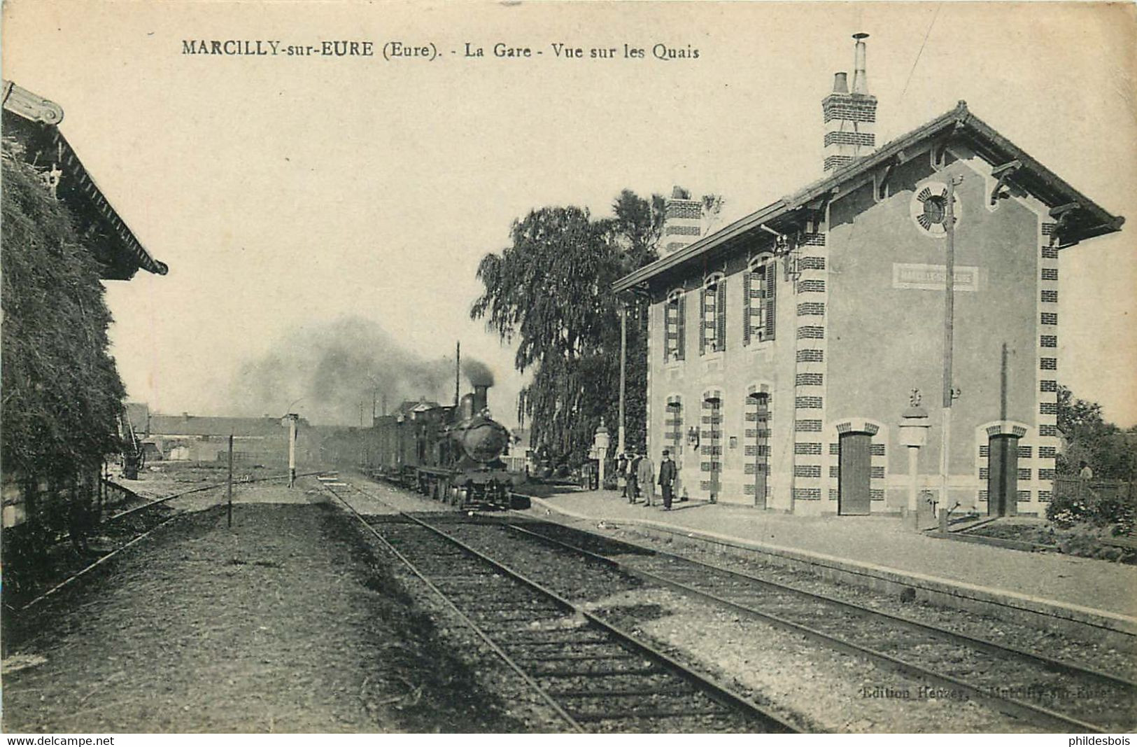 EURE  MARCILLY Sur EURE  La Gare Vue Sur Les Quais - Marcilly-sur-Eure