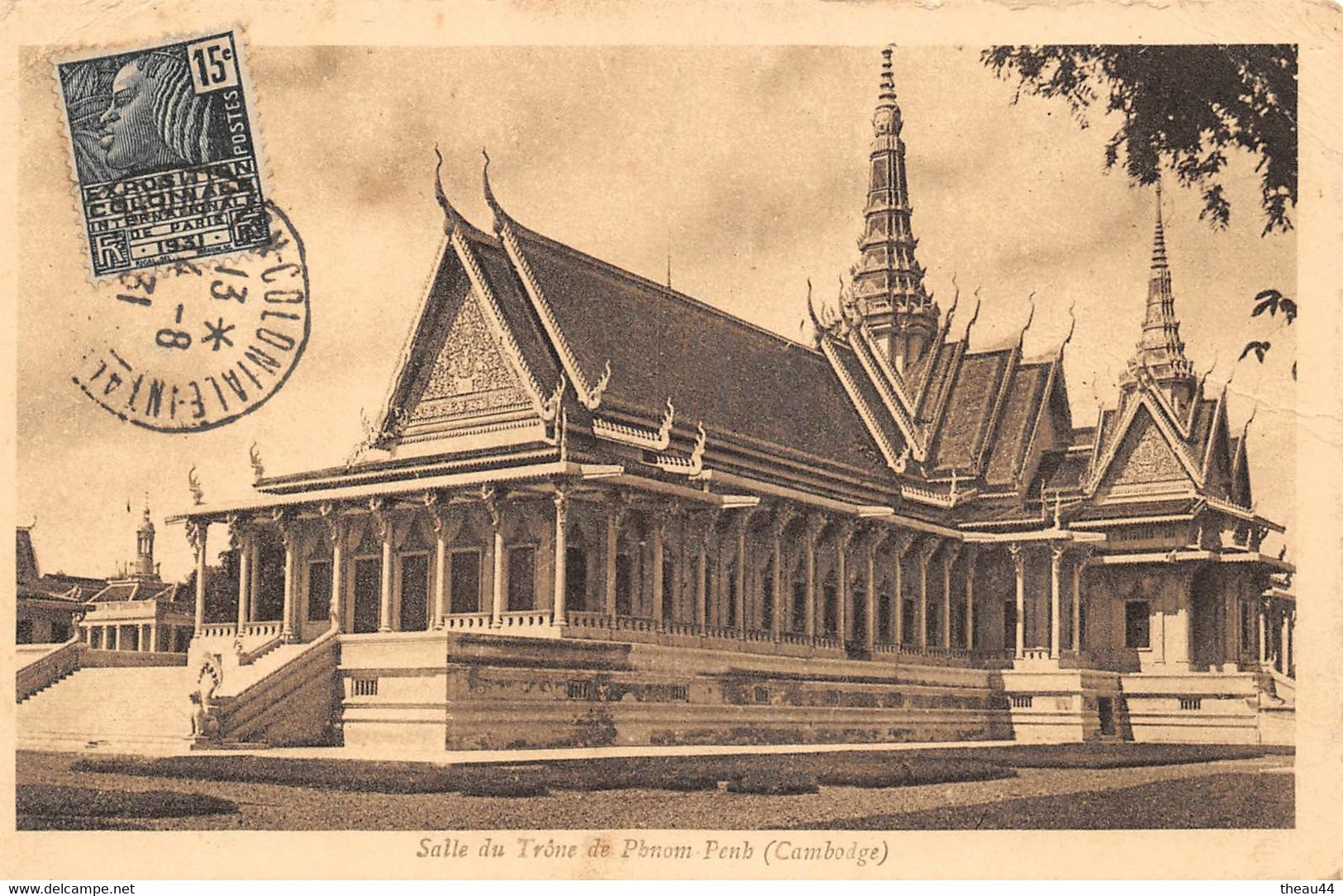 ¤¤   -  CAMBODGE   -  PHNOM-PENH   -  La Salle Du Trône       -   ¤¤ - Cambogia