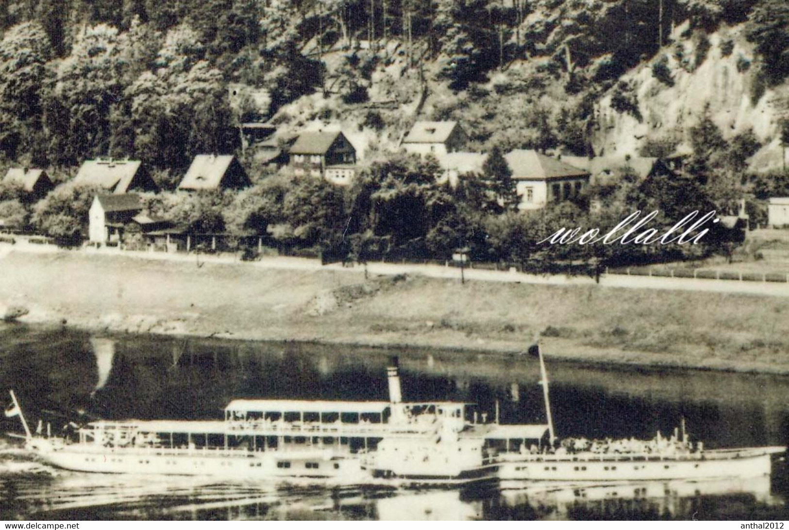 Super-Rarität MB Schmilka Dorfstraße Lebensmittelgeschäft Gasthaus Zur Mühle Elb-Dampfer Sw 1966 - Schmilka