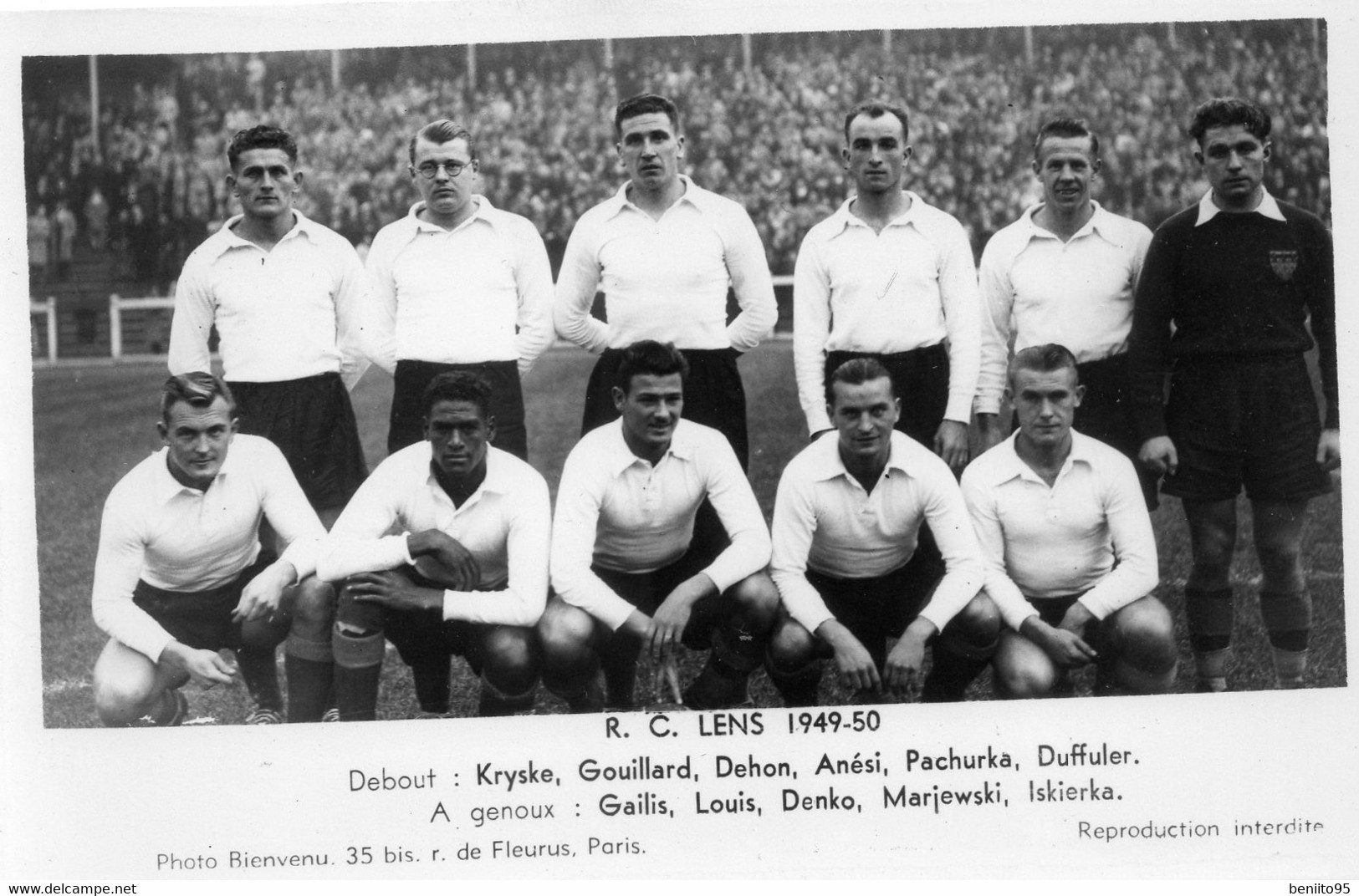 CP De L'équipe De Football De LENS 1949-50. - Soccer