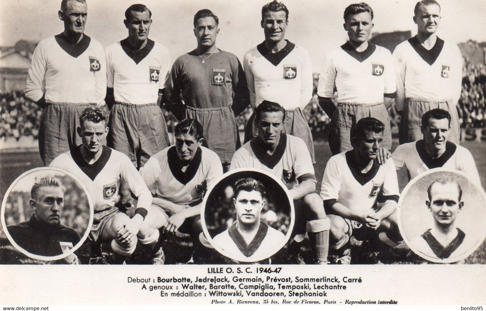 CP De L'équipe De Football De LILLE 1946-47. - Soccer