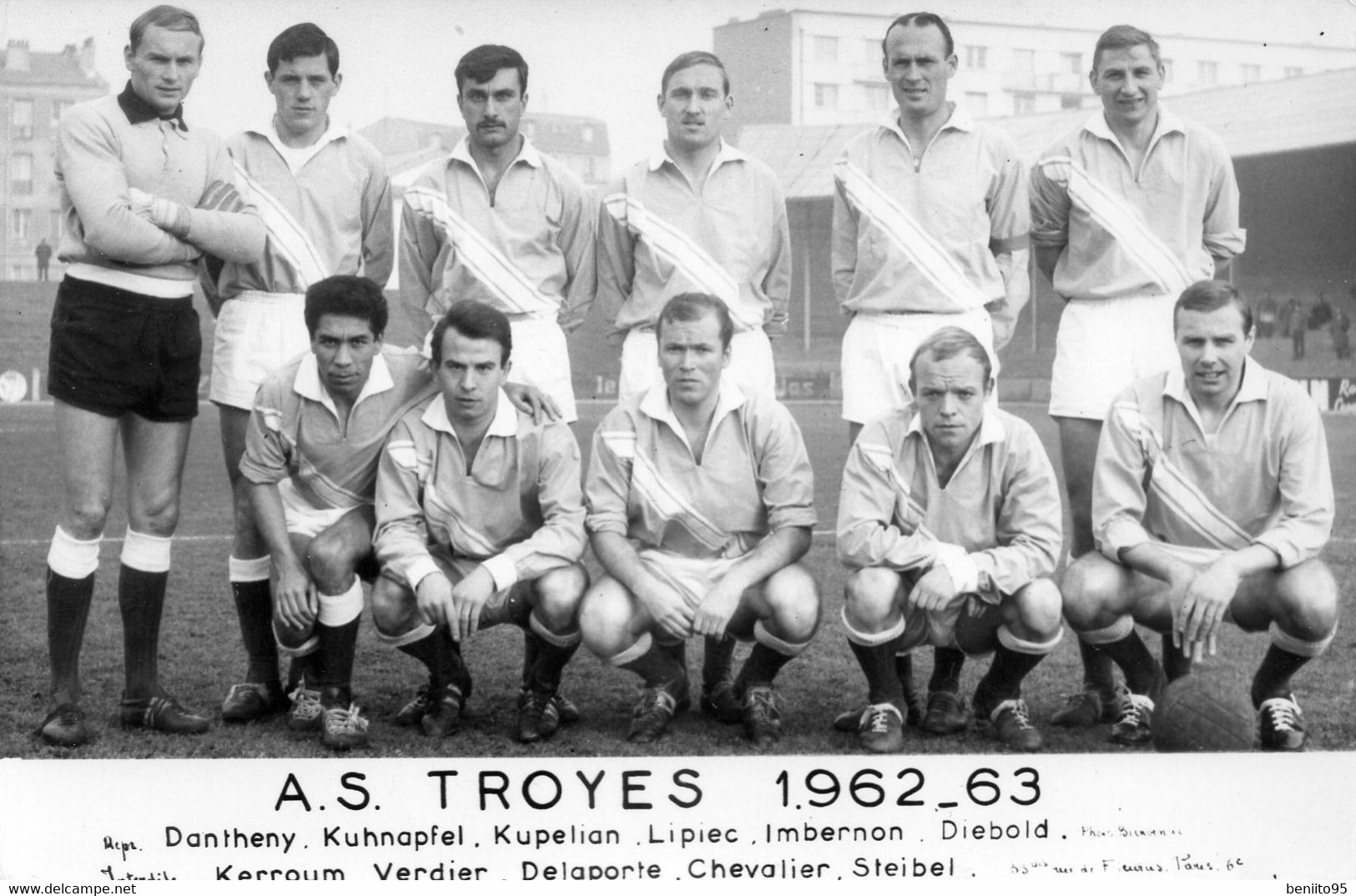 CP De L'équipe De Football De TROYES 1962-63. - Soccer