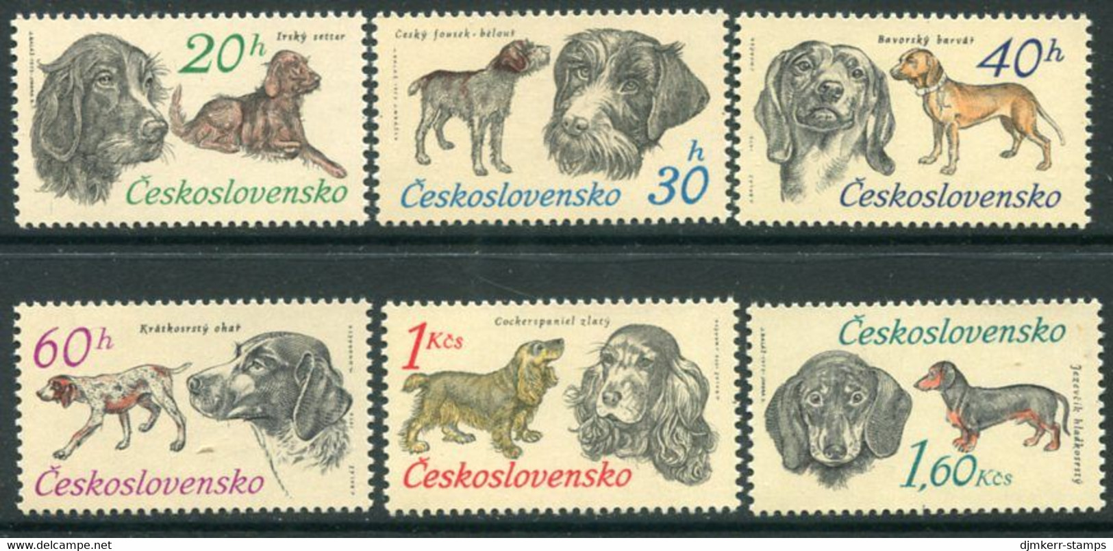 CZECHOSLOVAKIA 1973 Hunting Dogs MNH / **  Michel 2154-59 - Unused Stamps