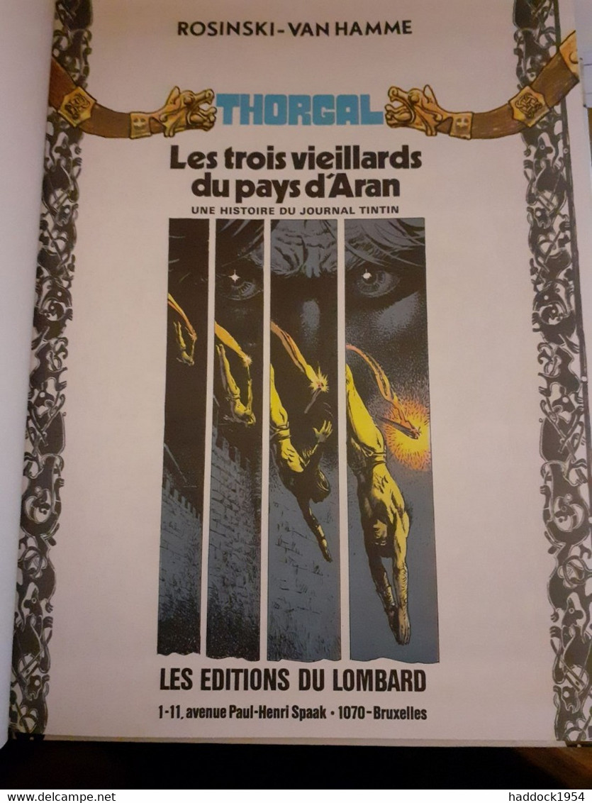 Les Trois Vieillards Du Pays D'aran ROSINSKI VAN HAMME Le Lombard 1981 - Thorgal
