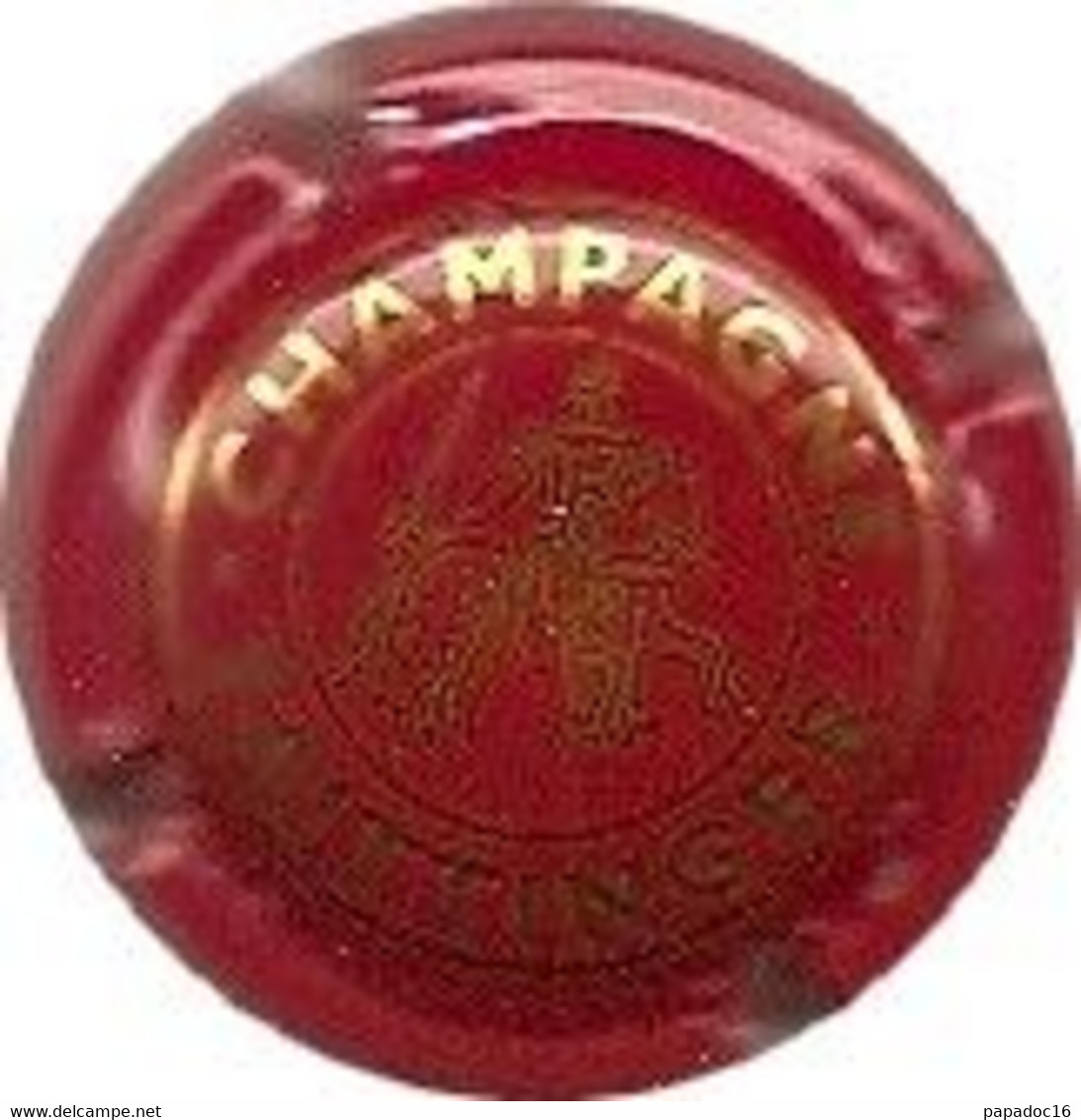 Plaque / Capsule De Muselet - Champagne Taittinger [or Sur Rouge] - Taittinger