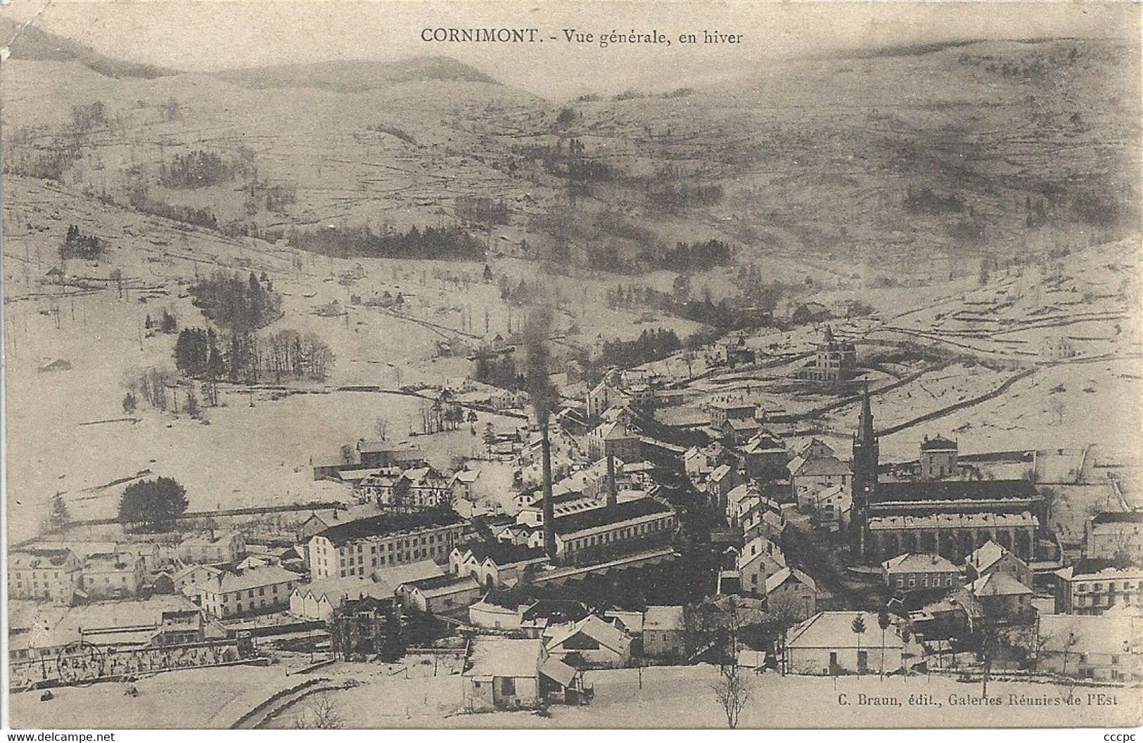 CPA Cornimont Vue Générale En Hiver - Cornimont