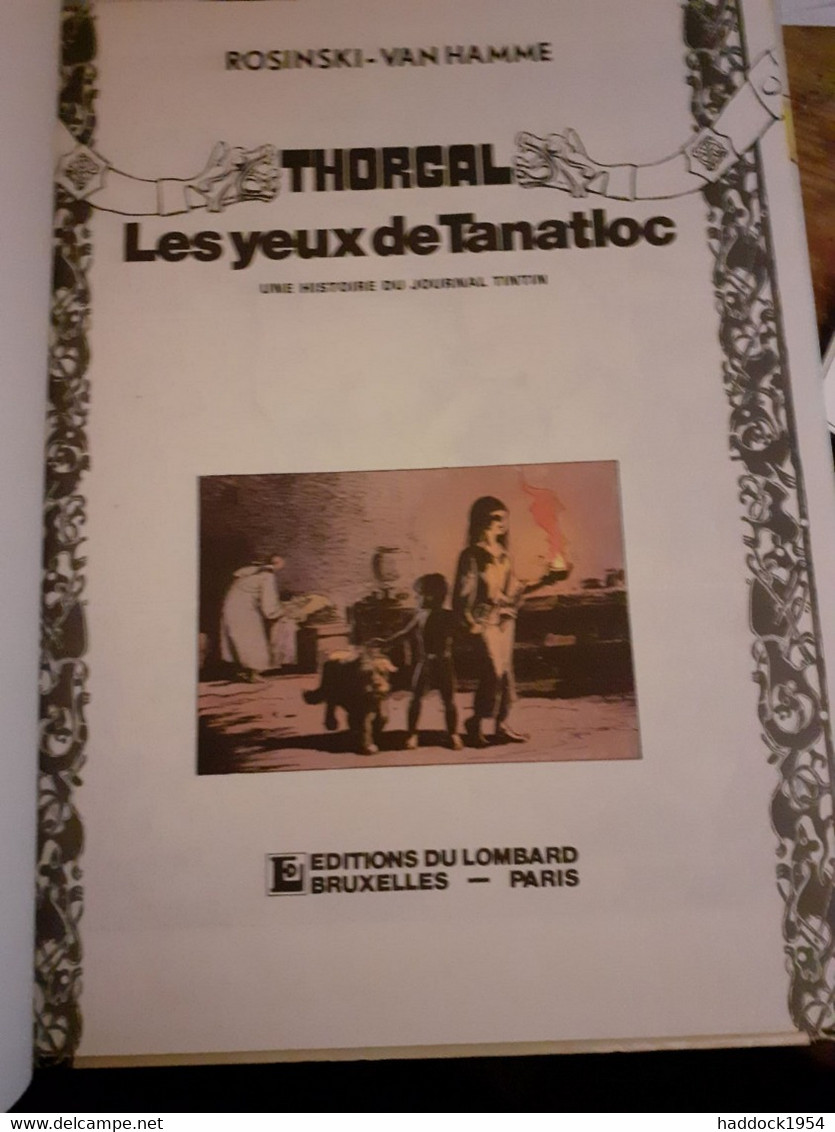 Les Yeux De TANATLOC  ROSINSKI VAN HAMME Le Lombard 1986 - Thorgal