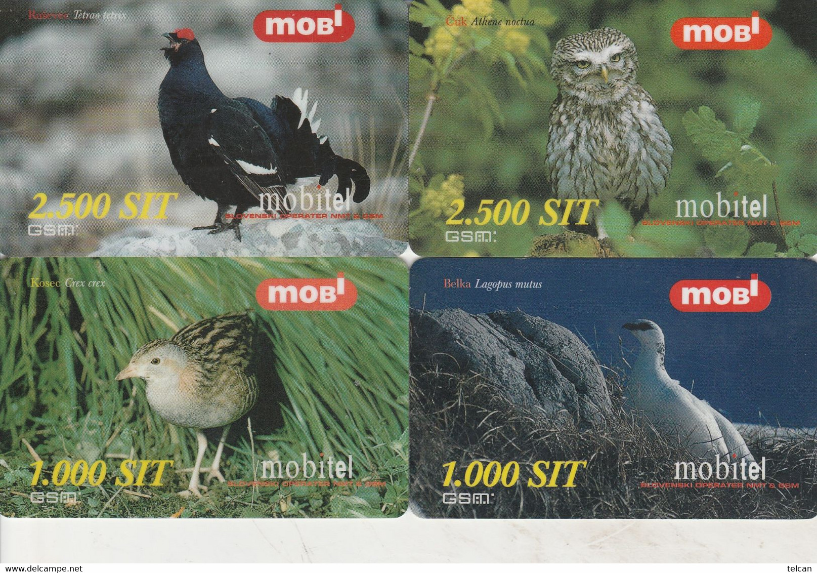 Serie De 4 Oiseaux     SLOVENIE 2001 - Altri & Non Classificati
