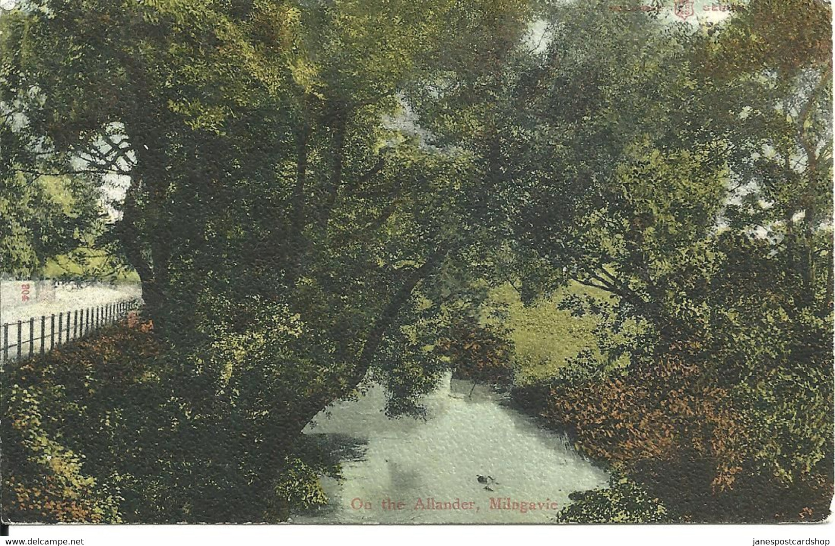 ON THE ALLANDER MILNGAVIE - WITH GOOD MILNGAVIE POSTMARK - 1905 - Dunbartonshire