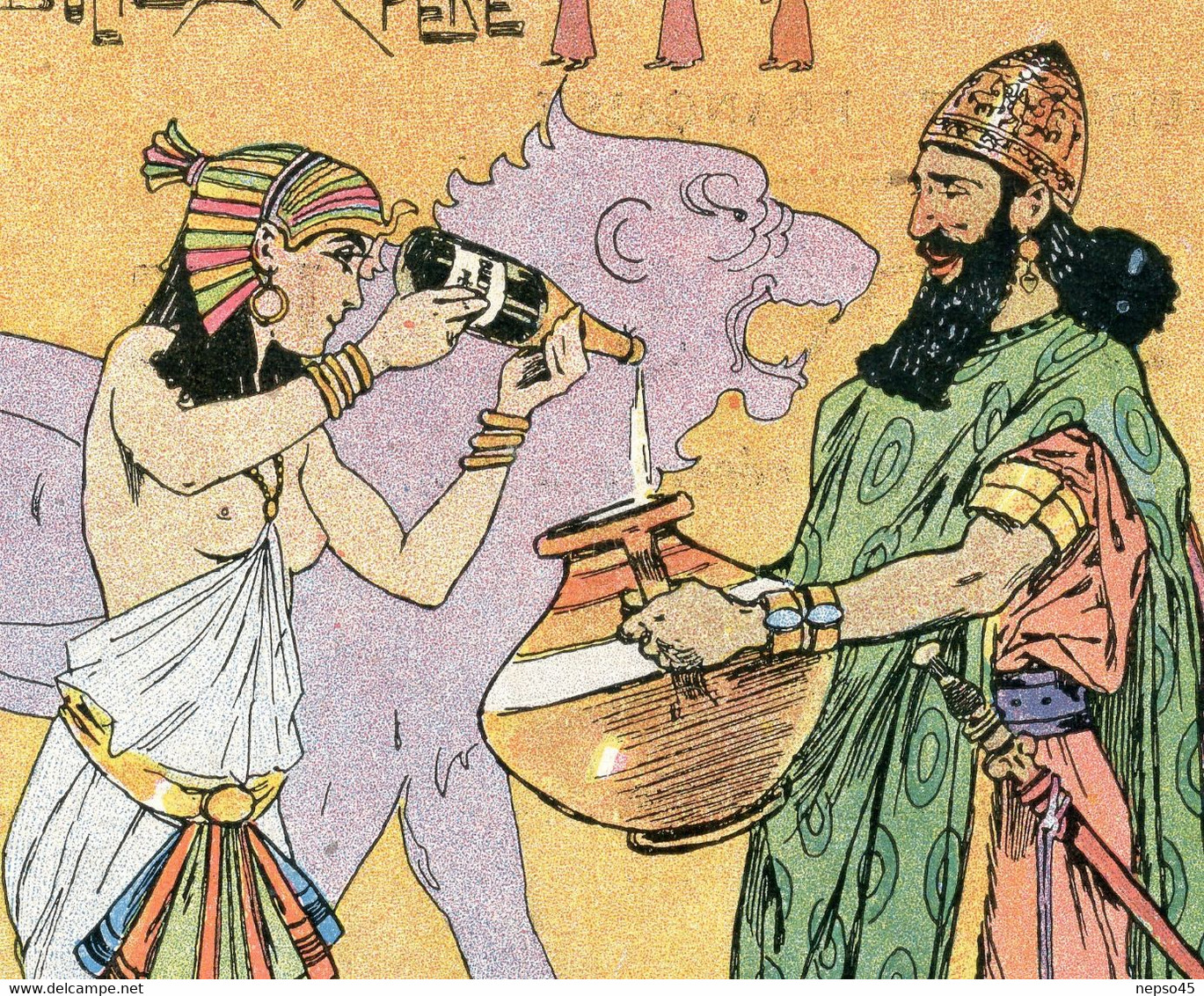 Illustrateur Henri Morin.publicité Sur Le Champagne Bulteaux Père ( Les Assyriens ) - Morin, Henri