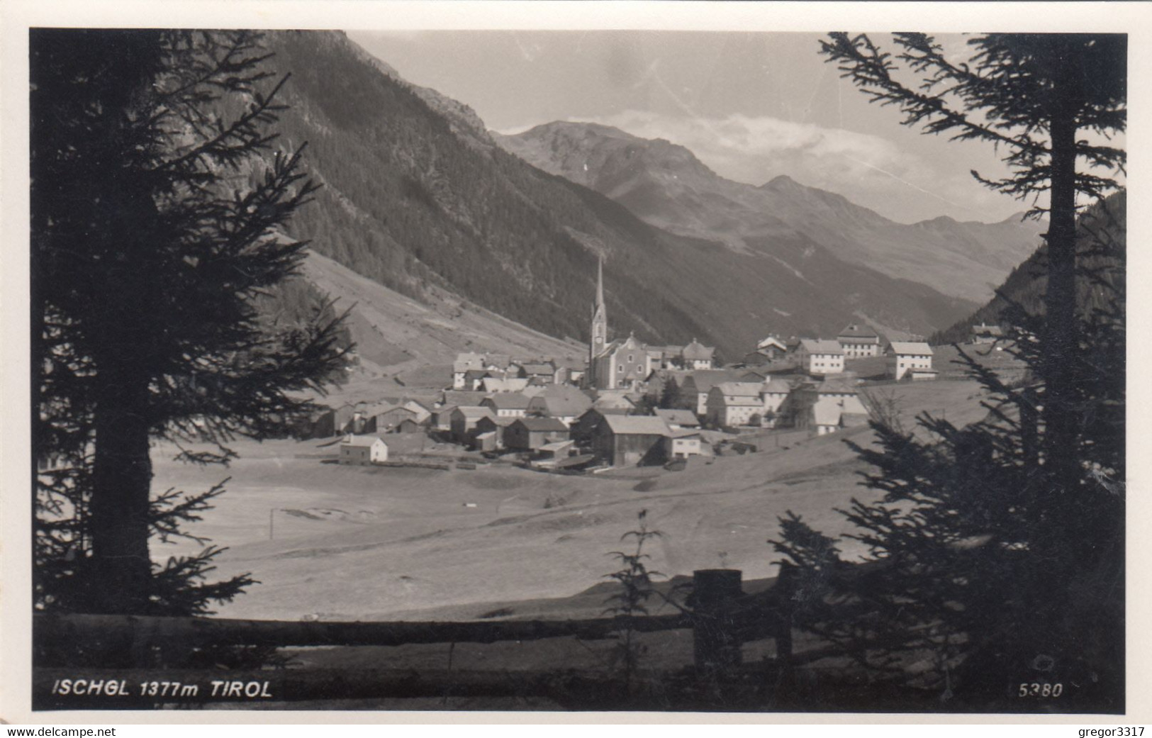 A2091) ISCHGL Tirol - Häuser Kirche Aus Wald Gesehen ALT ! - Ischgl