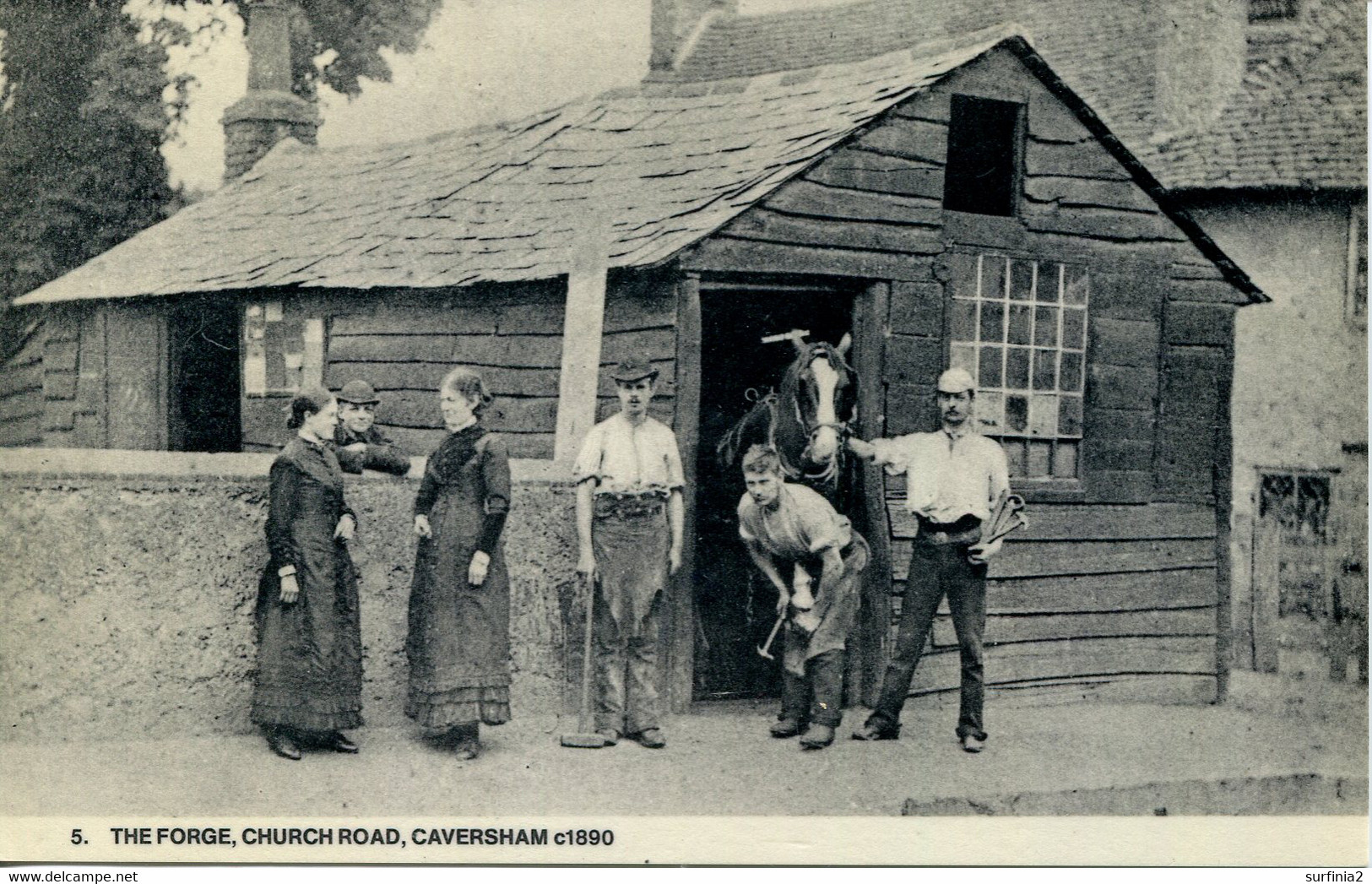 BERKS - READING - CAVERSHAM - THE FORGE, CHURCH ROAD C1890 (REPRO) Be332 - Reading