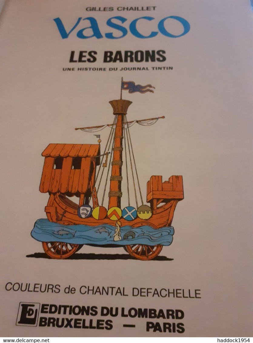 Les Barons VASCO GILLES CHAILLET Le Lombard 1987 - Vasco