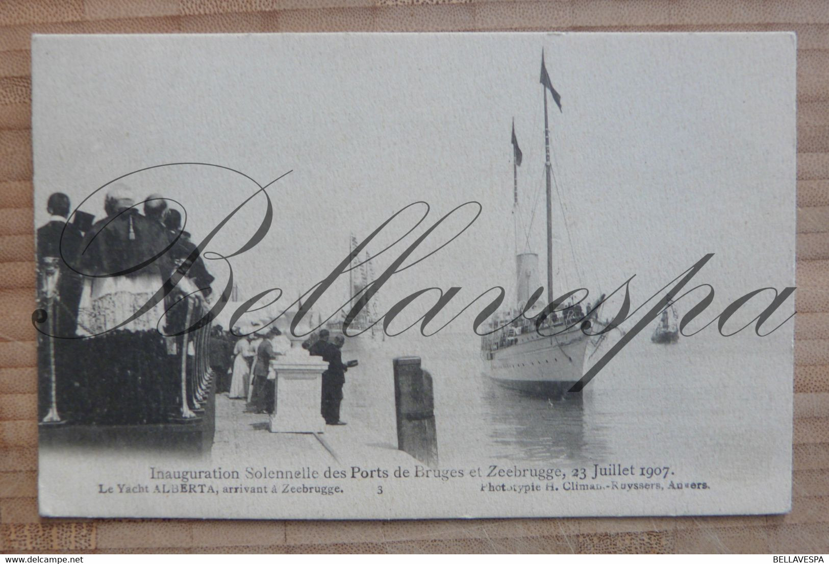 Brugge. Plechtige Inhuldiging Van De Havens Van Brugge En Zeebrugge Op 23 Jullie 1907. Aankomst Jacht  Alberta - Inaugurations