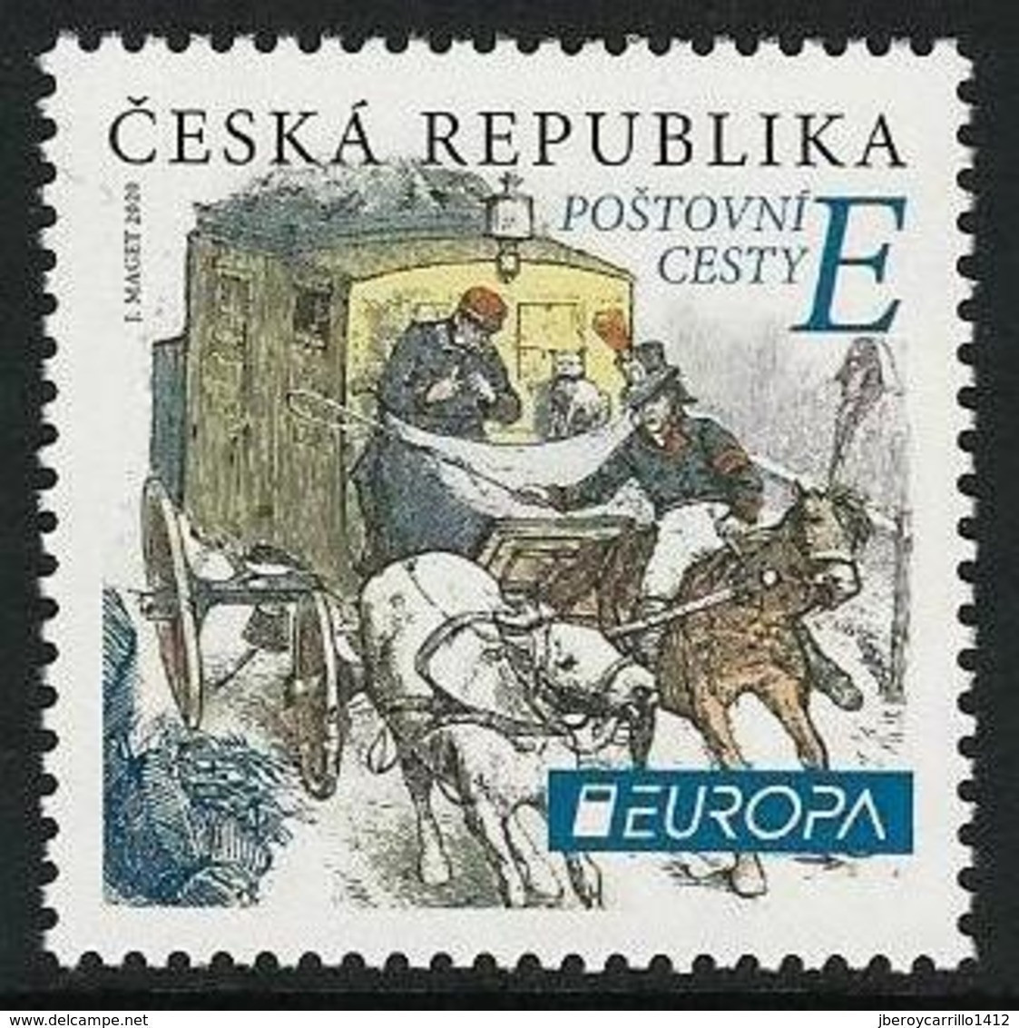 CHECA REP. / CZECH REP. / CESKA REP. - EUROPA 2020 - "ANTIGUAS RUTAS POSTALES - ANCIENT POSTAL ROUTES" -- SERIE N - 2020