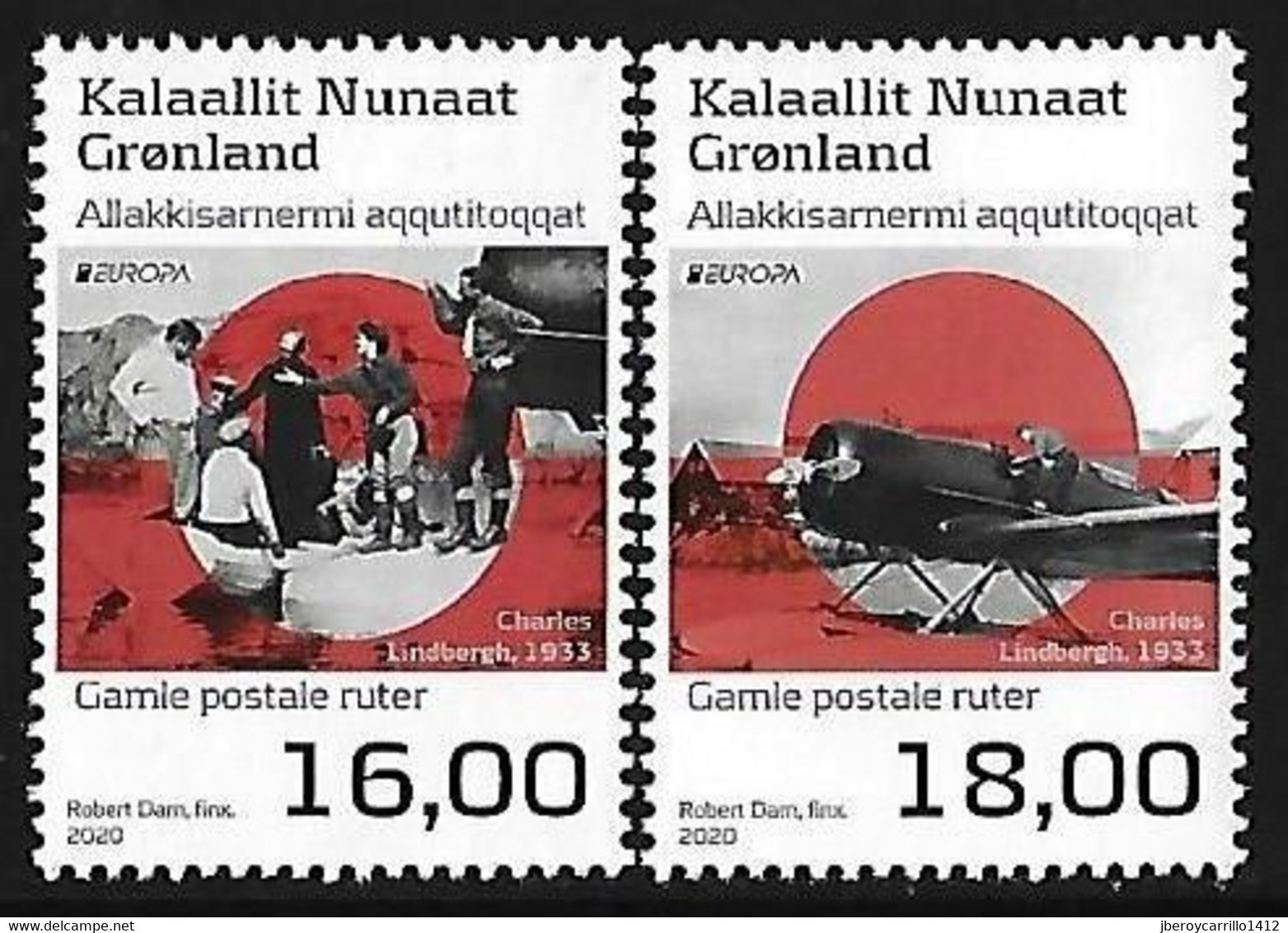 GROENLANDIA /GREENLAND /GRÖENLAND / GROENLAND  - EUROPA 2020 -"ANCIENT POSTAL ROUTES" -  SERIE - N - 2020