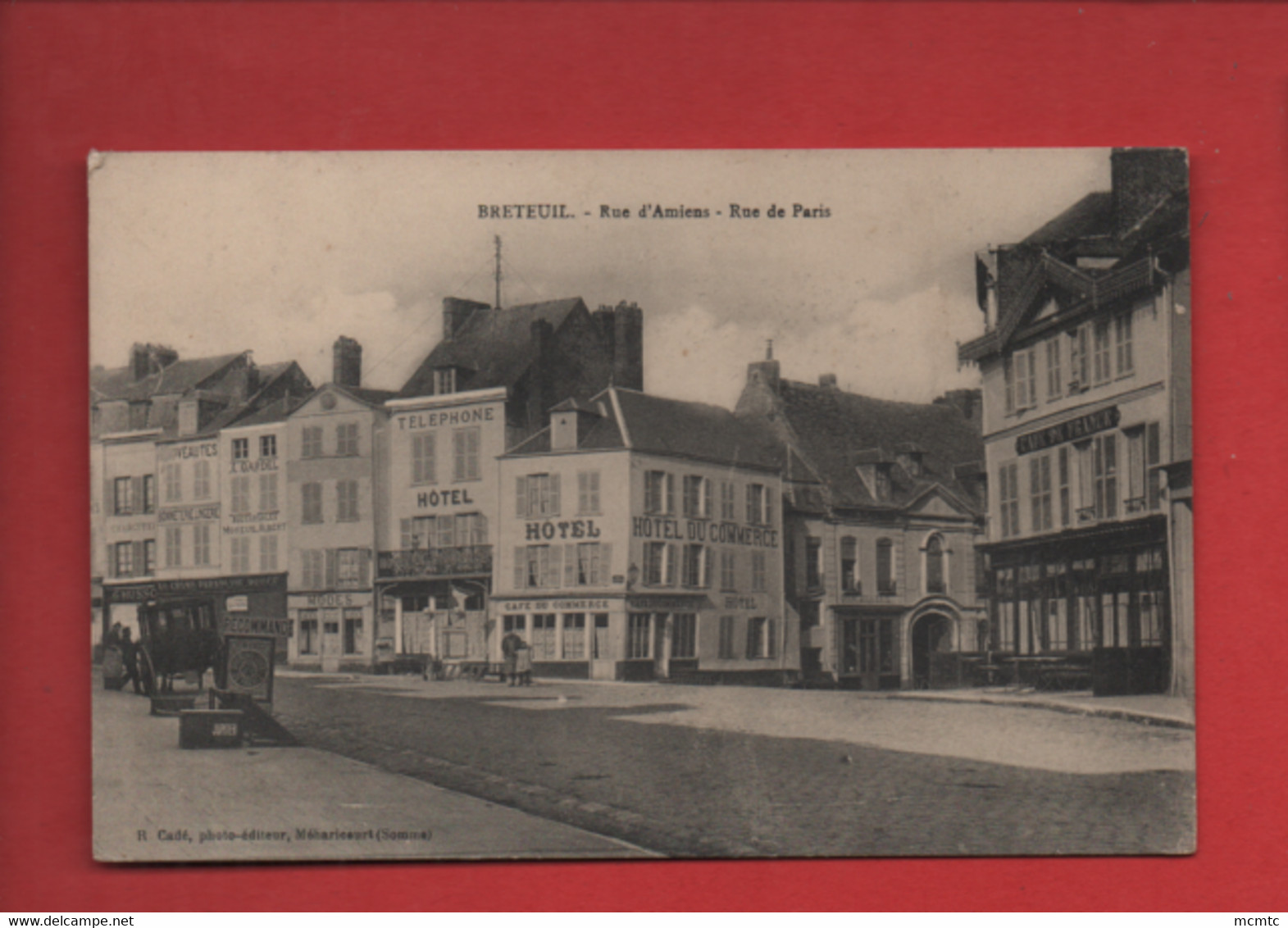 CPA  -  Breteuil  - Rue D'Amiens - Rue De Paris - Breteuil