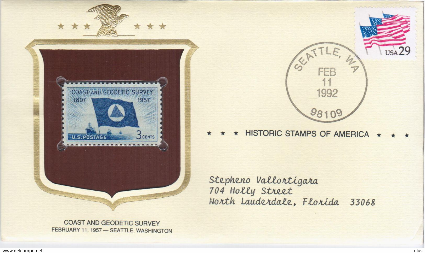 USA United States 1992 Coast And Geodetic Survey, The Historic Stamp 1957 - 1991-2000