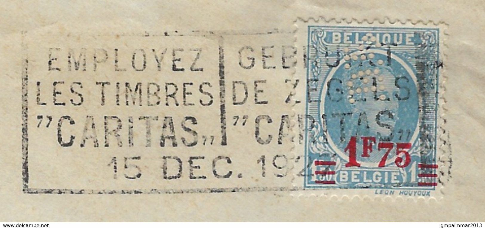 Brief Met PERFIN BP (BANQUE DE PARIS Et De PAYS-BAS) Op HOUYOUX Verzonden Naar BOSTON USA ; Zie 3 Scans  ! LOT 294 - 1909-34