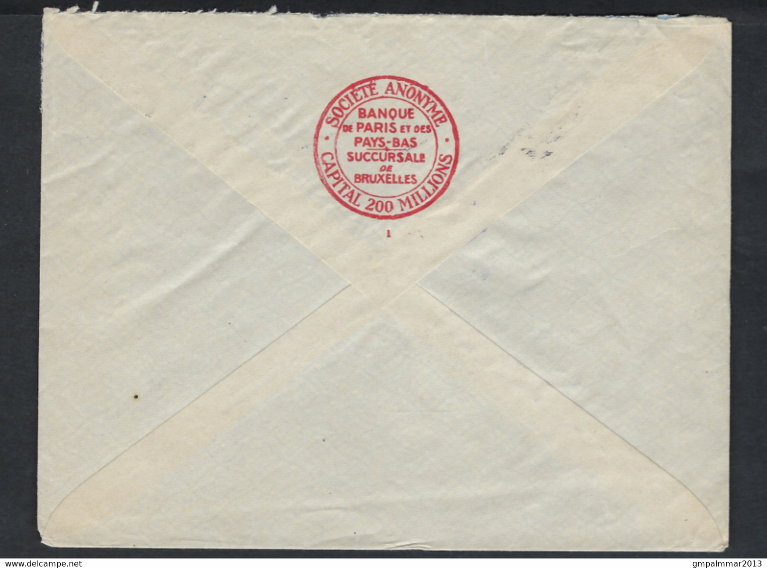 Brief Met PERFIN BP (BANQUE DE PARIS Et De PAYS-BAS) Op HOUYOUX Verzonden Naar BOSTON USA ; Zie 3 Scans  ! LOT 294 - 1909-34