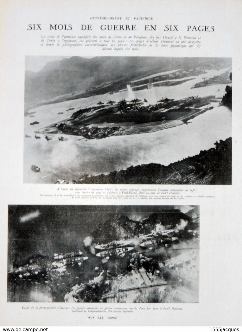 L'ILLUSTRATION N° 5178 / 06-06-1942 : R.A.F HAWAÏ PHILIPPINES MALAISIE SINGAPOUR ARMOIRIES CHEVEUX ALGÉRIE PEARL HARBOUR - L'Illustration