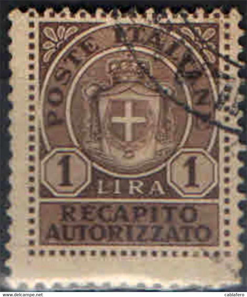 ITALIA LUOGOTENENZA - 1946 - 1 LRA - USATO - Authorized Private Service