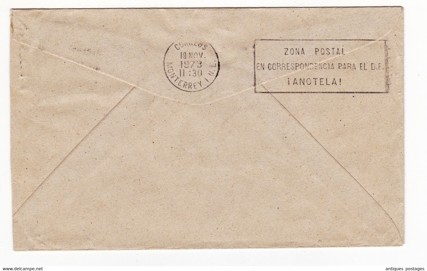 Lettre 1973 Cuba Habana Monterrey Mexico Mexique Air Mail - Cartas & Documentos
