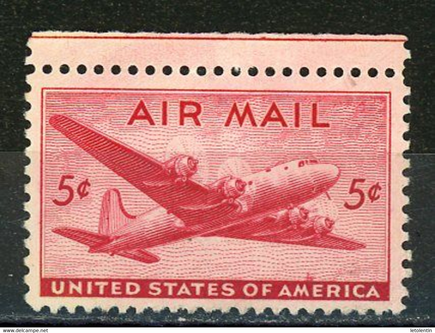 USA : -  TIMBRE DE POSTE AERIENNE - N° Yvert 33 (*) - 2b. 1941-1960 Ungebraucht