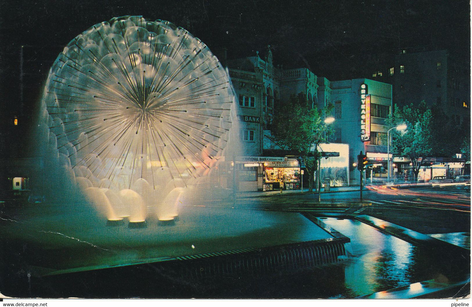 Australia Postcard Sent To Denmark 13-12-1965 (The El Alamein Memorial Fountain Sydney Bended In The Lower Right Corner) - Sydney