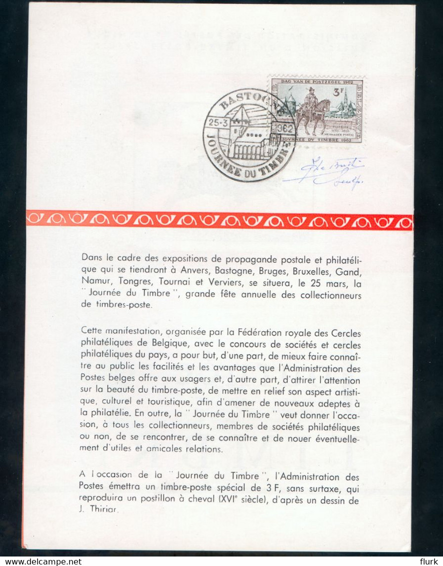 België FDC 1212 Signature De Bast Perfect - 1961-1970